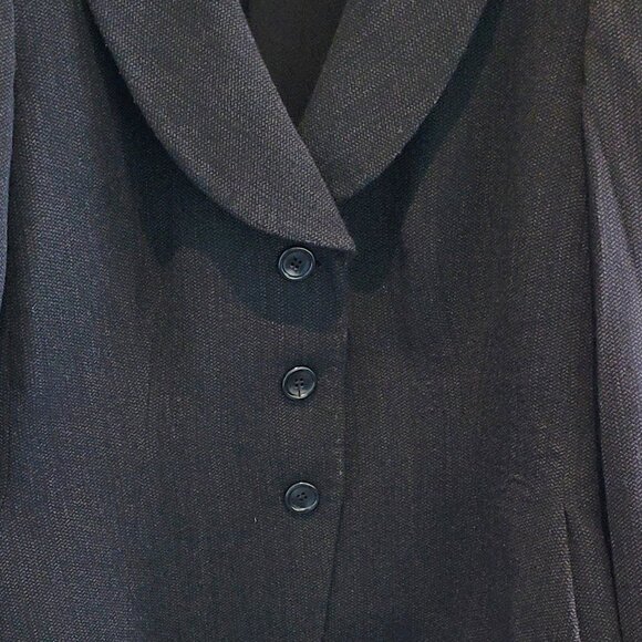 Armani Collezioni Black Wool Blazer Size 12 - Picture 2 of 9